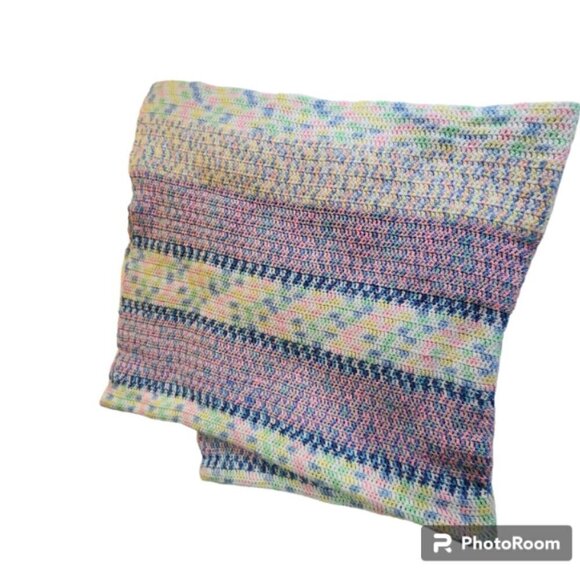 Handmade Quilt Blanket Throw Vintage Traditional Yarn Arts Boho Chair-Sized - Picture 8 of 8